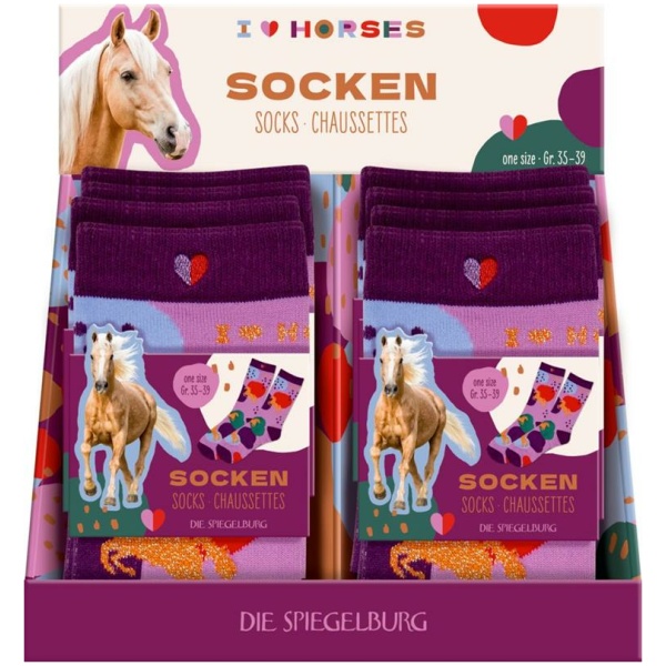 Socken, one size (Gr. 35-39) - I LOVE HORSES