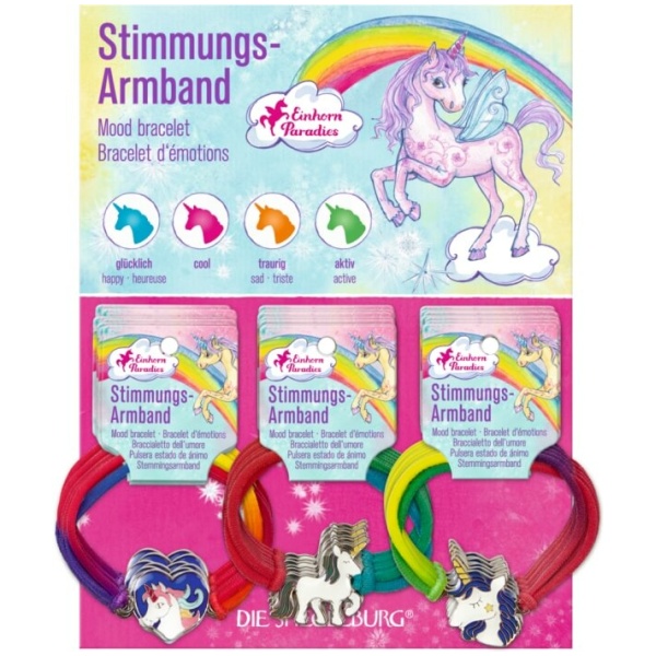 Stimmungsarmband Einhorn-Paradies, sortiert (1 Stück) (one size)