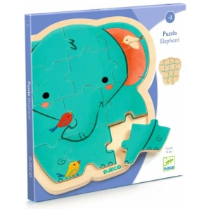 Holzpuzzle: Elefant