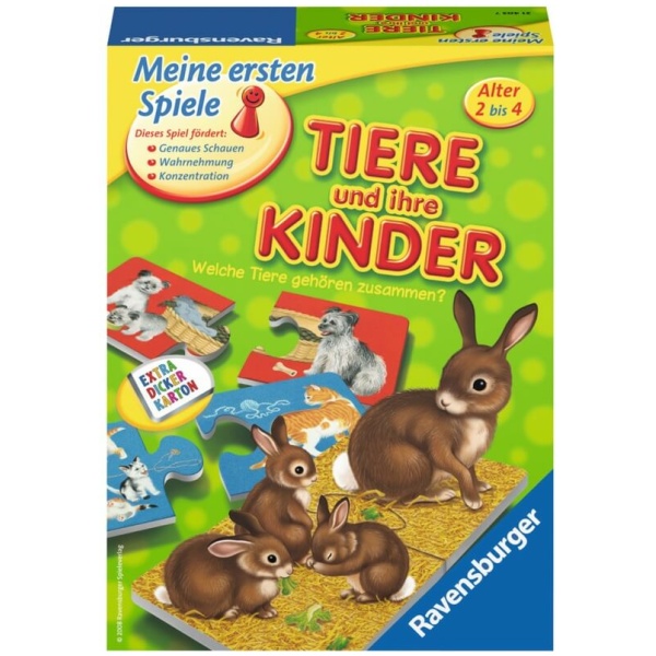 Ravensburger 21403 Tiere und ihre Kinder Lustige Kinderspiele Lustige Kinderspiele