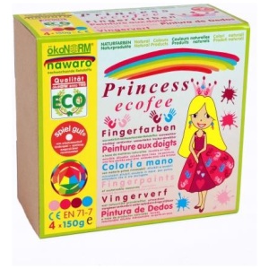 Ökonorm 79603 Fingerfarben nawaro 4er Set "Princess"- rosa, pink, violett, türkis