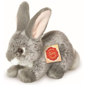 Teddy Hermann Hase sitzend, grau, 18 cm