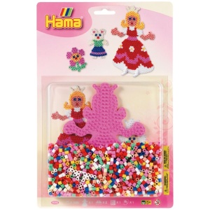 Hama® Stiftplatte+Perlen Prinzessin, 1.100 Stück