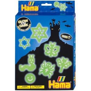 Hama® Bügelperlen kleine Geschenkpackung Nachtleuchtend, 1.500 Stück