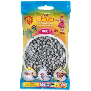 Hama® Bügelperlen Perlen, grau, 1.000 Stück