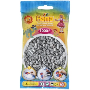 Hama® Bügelperlen Perlen, grau, 1.000 Stück