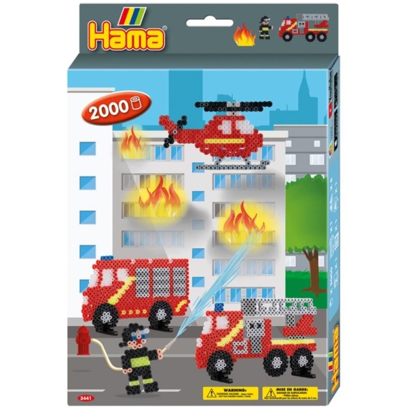 Hama® Bügelperlen Geschenkpackung Feuerwehr 2.000 Stück