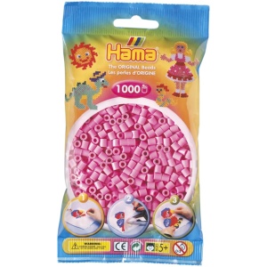 Hama® Bügelperlen Midi - Pastell Pink 1000 Perlen