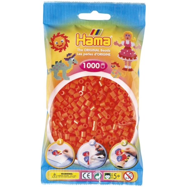 Hama® Bügelperlen Perlen, orange, 1.000 Stück