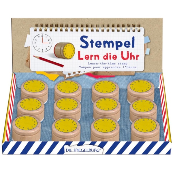 Stempel  Lern die Uhr  Bunte Geschenke