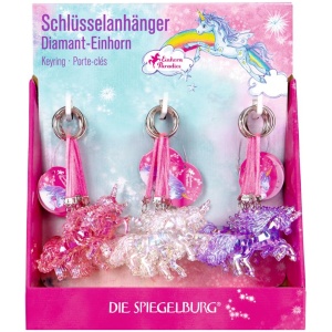 Schlüsselanhänger Diamant-Einhorn Einhorn-Paradies, sortiert (1 Stück)