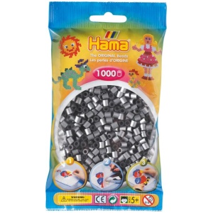 Hama® Bügelperlen Midi - Silber 1000 Perlen