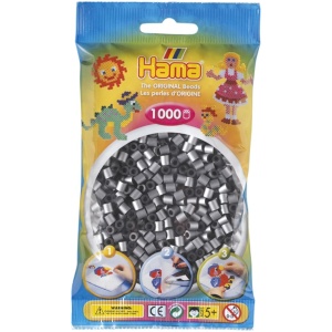 Hama® Bügelperlen Midi - Silber 1000 Perlen