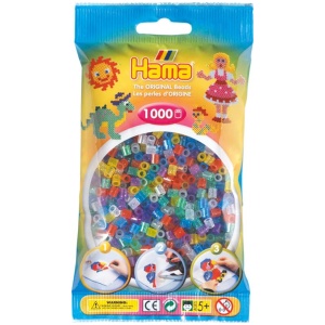 Hama® Bügelperlen Midi - Transparent Glitter Mix 1000 Perlen