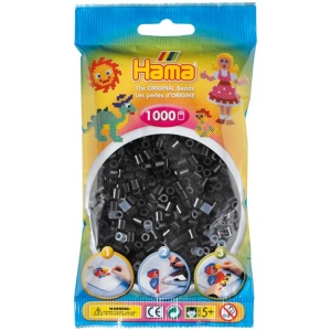 Hama® Bügelperlen Perlen, schwarz, 1.000 Stück