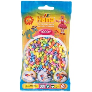 Hama® Bügelperlen Perlen, pastell gemischt, 1.000 Stück