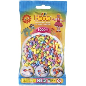 Hama® Bügelperlen Perlen, pastell gemischt, 1.000 Stück