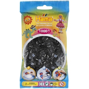 Hama® Bügelperlen Perlen, schwarz, 1.000 Stück