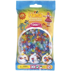 Hama® Bügelperlen Midi - Transparent Glitter Mix 1000 Perlen