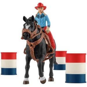 schleich® Farm World 42576 Barrel Racing mit Cowgirl