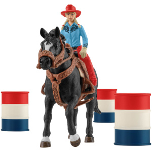 schleich® Farm World 42576 Barrel Racing mit Cowgirl