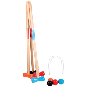 Outdoor active Krocket-Set aus Holz, für 4 Spieler, im Netz