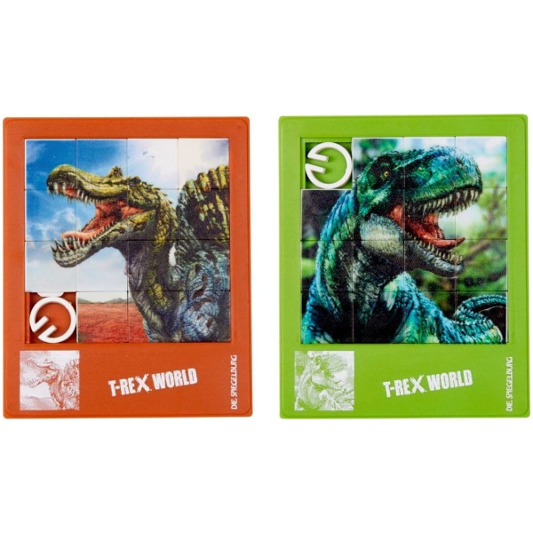 Schiebepuzzle T-Rex World,  sortiert (1Stück)