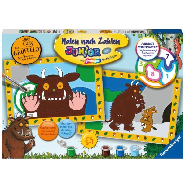 Ravensburger Malen nach Zahlen 20054 – Der Grüffelo – Kinder 5-7 Jahren