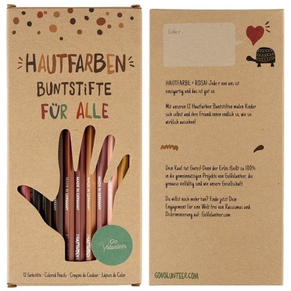 Hautfarben-Buntstifte 12 Stück