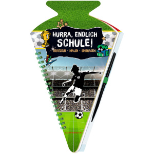 Thekenaufsteller Schultüten-Kratzelbuch Fußball/Pferdefreunde 2x5 Ex.