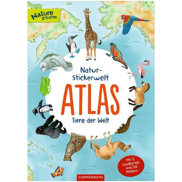 Natur-Stickerwelt - Atlas - Tiere der Welt