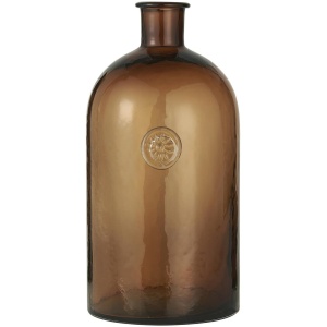 IB Laursen Apothekerflasche m/Blumenemblem braunes Glas NON FOOD mundgeblasen