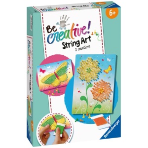 Ravensburger 18241 String Arti Butterflies – Kreative Fadenbilder mit Schmetterling und Blüten, für Kinder ab 6 Jahren