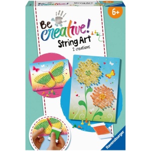 Ravensburger 18241 String Arti Butterflies – Kreative Fadenbilder mit Schmetterling und Blüten, für Kinder ab 6 Jahren