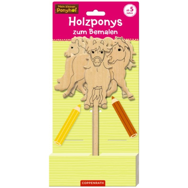 Holzponys zum Bemalen - Mein kleiner Ponyhof