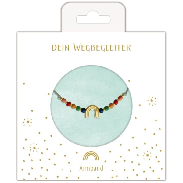 Armband mit Regenbogenanhänger (vergoldet)