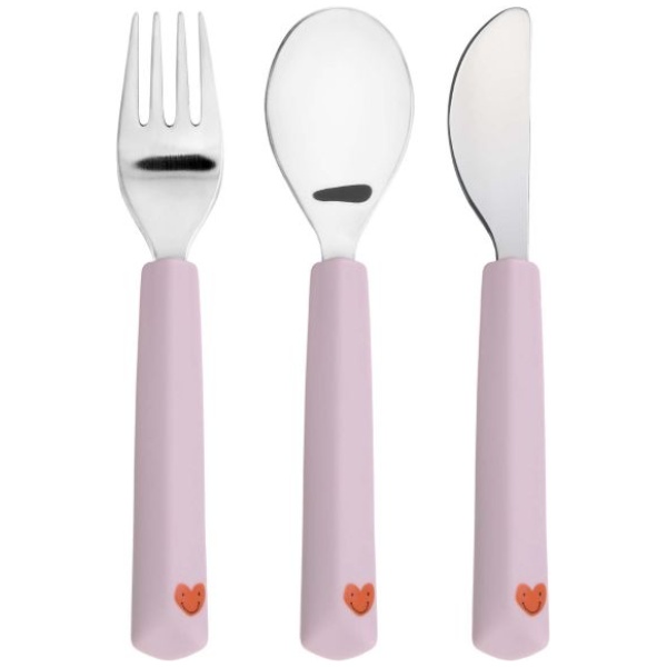 Cutlery with Silicone Handle 3 pcs Happy Rascals