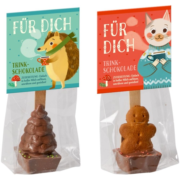 Trinkschokolade am Löffel - Lasst uns froh...,sortiert (1 Stück) Weihnachten