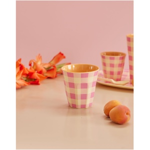 Rice Mittelgroße Becher - Pink - Check It Out Print