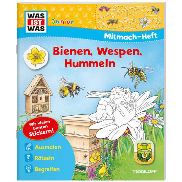 WAS IST WAS Junior Mitmach-Heft Bienen, Wespen, Hummeln