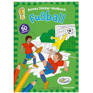 Fußball. Buntes Sticker-Malbuch