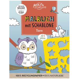 pen2nature: Malbuch mit Schablone. Tiere