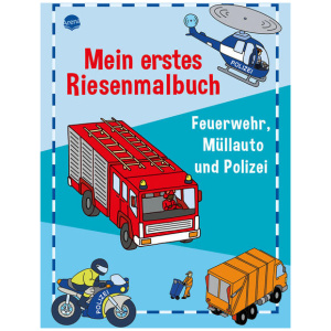 Nicolas, Birgitta: Mein erstes Riesenmalbuch. Feuerwehr, Müllauto und Polizei